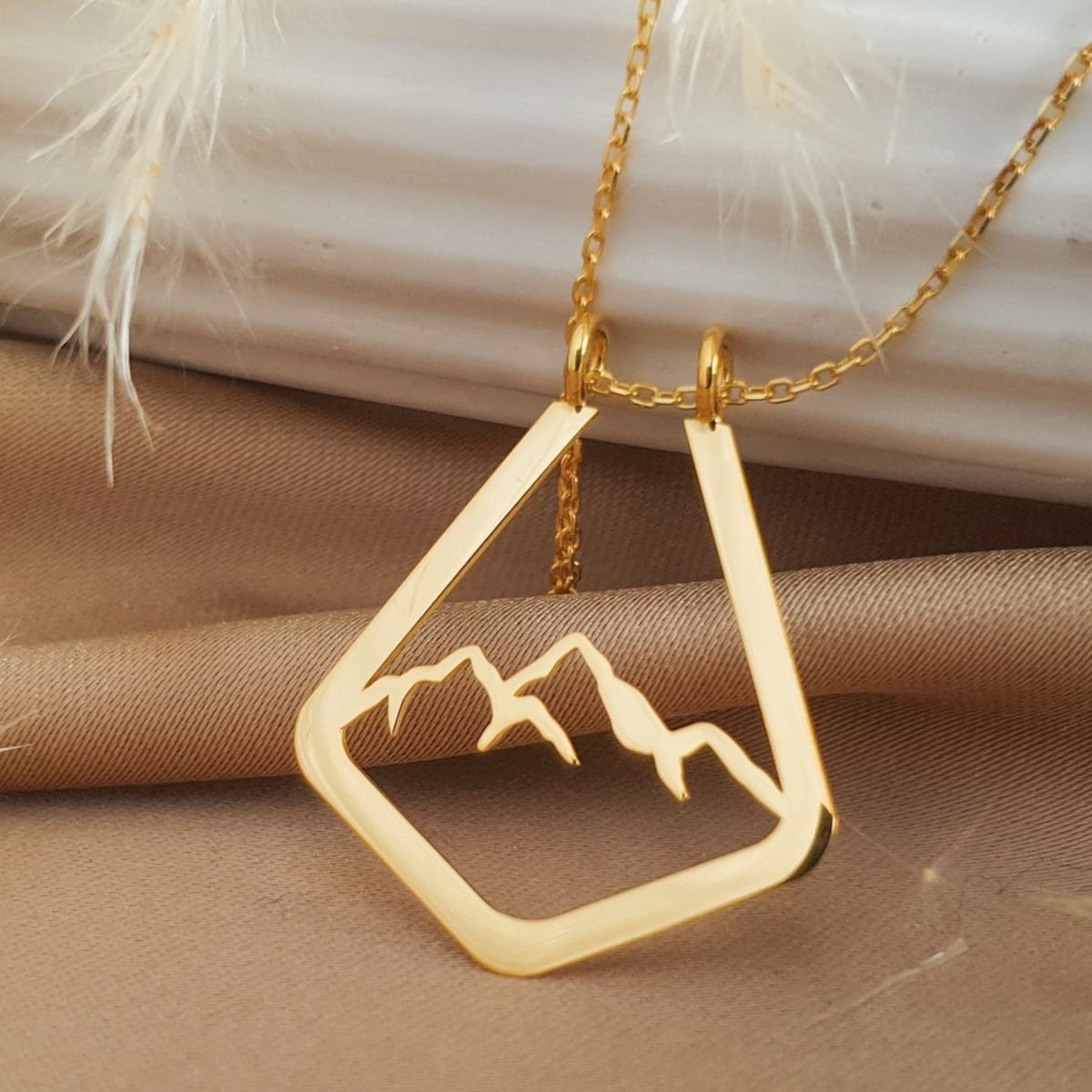 Mountain Ring Holder Necklace Custom Geometric Ring Keeper Gift for Her Doctor Nurse - Etsy