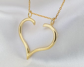 Collier gardien de bague coeur argent sterling 925, porte-bague