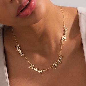 Sterling Silver Kids Name Necklace: Personalized Family Jewelry