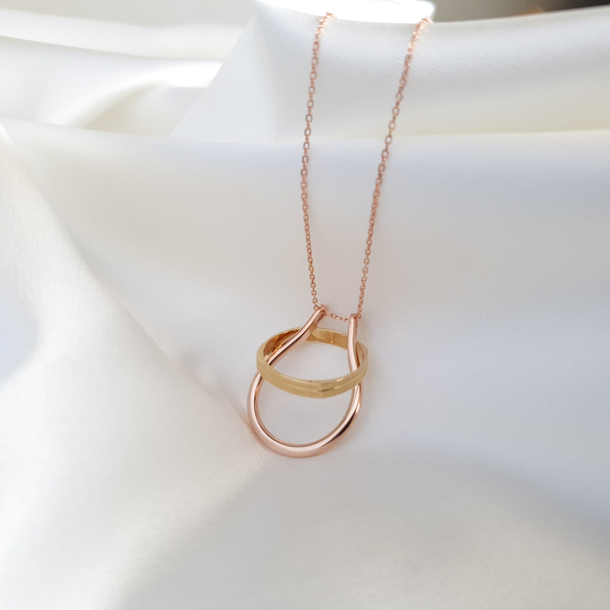 Ring Holder Necklace Rose Gold Engagement Magic Ring Keeper Etsy