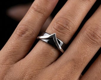 Protège-bague Oura Chevron, protection technique pour bijoux fins, protection de bague minimaliste