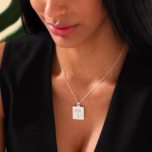 Kleine Kreuz Halskette, klobige Kreuz Halskette Sterling Silber, winzigen christlichen Schmuck Bild 7
