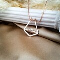 Wave Ring Holder Necklace, Silver Geometric Sea Ring Keeper, Gift For Swimmer Her