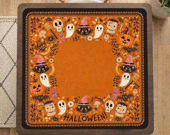 Halloween Mahjongmat, griezelige Frankenstein schedel pompoen spelavond decoratie