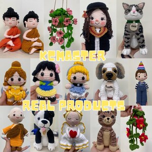 Rosario de ganchillo hecho a mano con muñeca de la Virgen, regalo católico de cuentas de oración amigurumi imagen 9