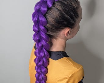 Synthetic Clip In Hair Accessory 3D Braids Extensions Rumi Kpop