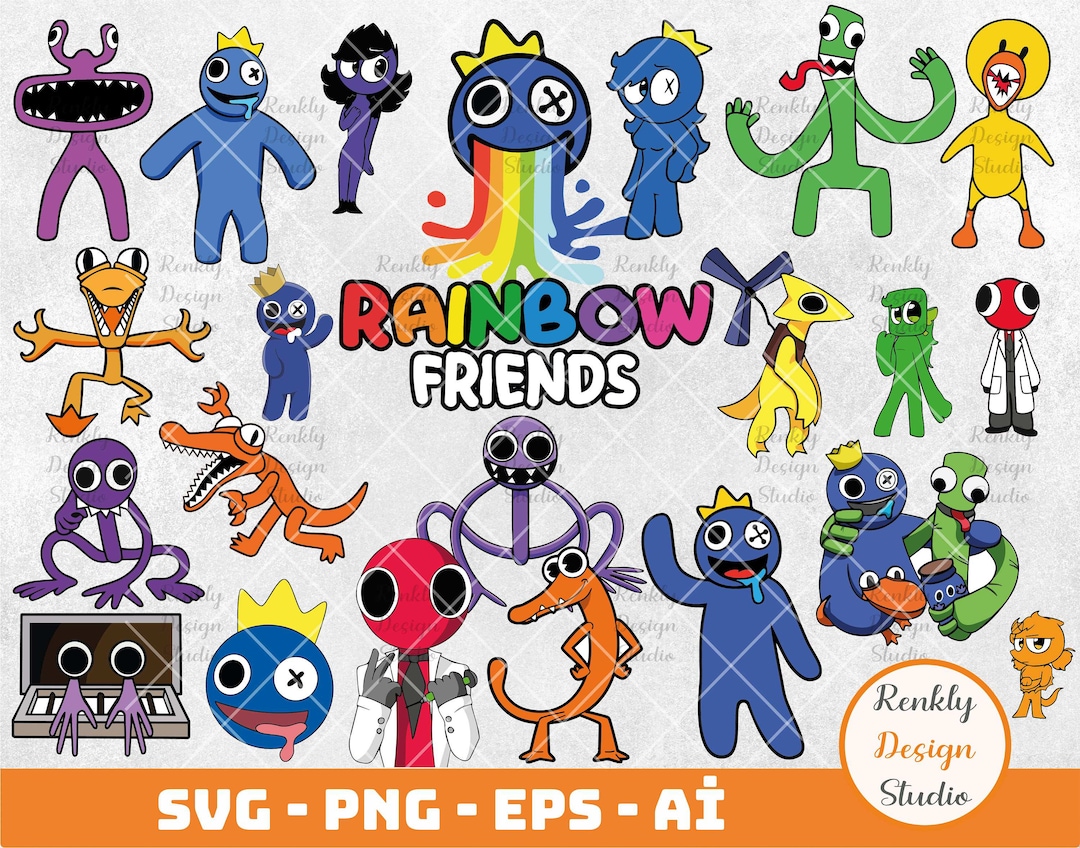 Rainbow Friends characters PNG digital download image, Rainbow Friends Blue  Roblox digital file for sublimation and crafts