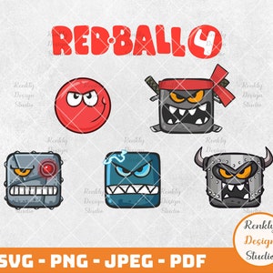 RedBall 4, Red Ball 4, Digital Download , Svg, Png, Jpeg, Pdf, Instant Download, Cricut & Silhouette for Cutting File