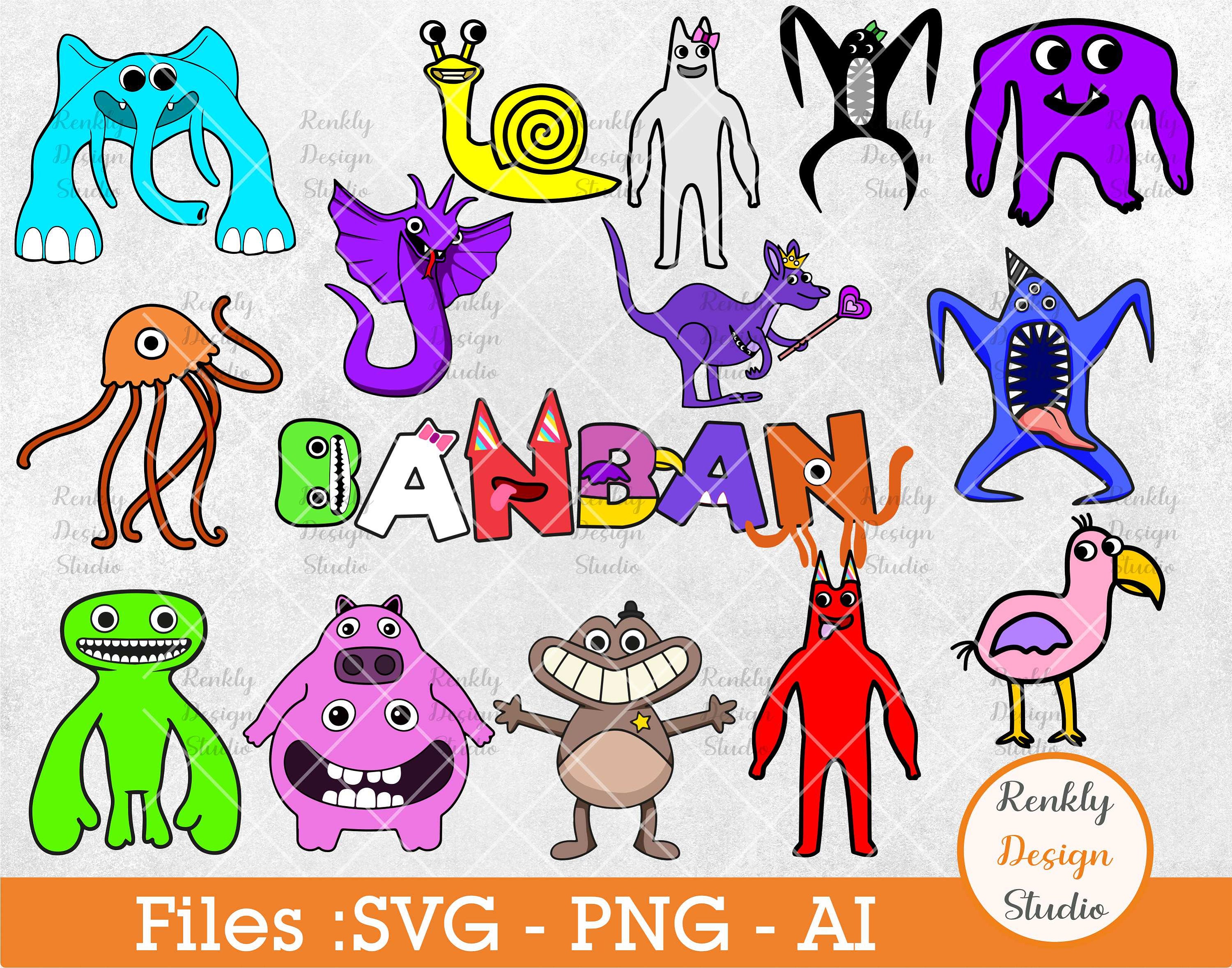 Garten of Banban PNG Bundle Jumbo Josh Roblox Characters