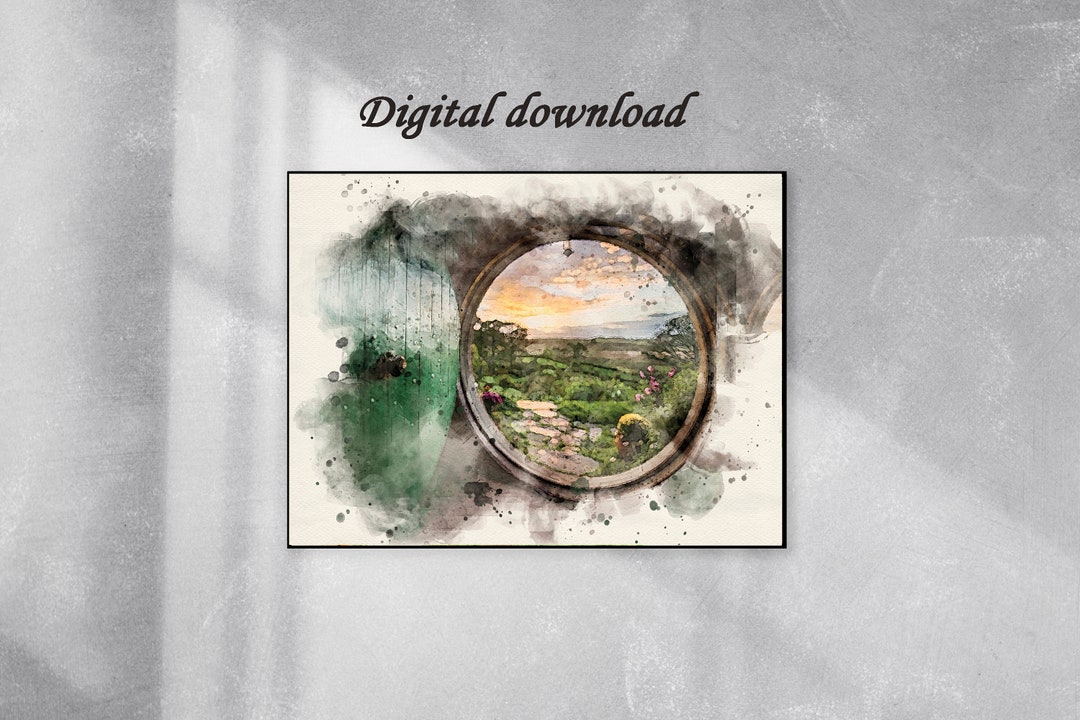 Hobbit Hole Print Lord of the Rings Fine Art Print Lotr Etsy