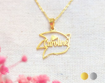 Sonic Necklace • Cartoon Necklace • Child Name Necklace • Gifts For Kids • 925 Sterling Silver • 18K Gold Plated