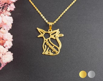 Espeon Necklace • Eeveelution • Espeon Pendant • Gifts For Kids • Child Name Necklace • Gift for Children • Gifts for her