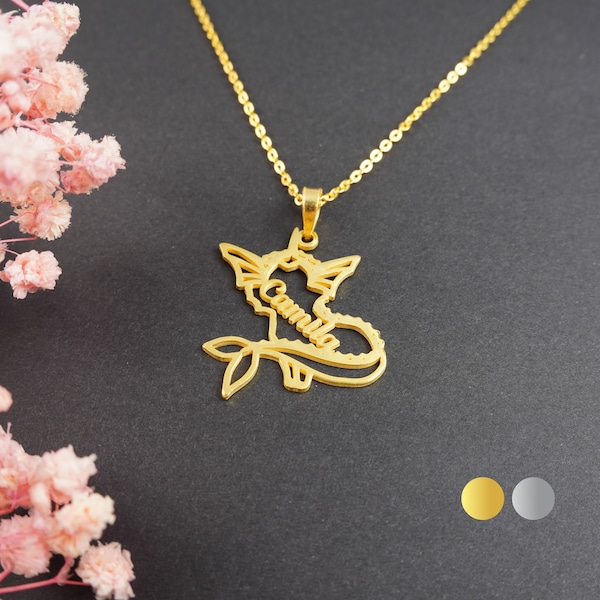 Vaporeon Necklace • Eeveelution • Vaporeon Pendant • Gifts For Kids • Child Name Necklace • Gift for Children • Gifts for her