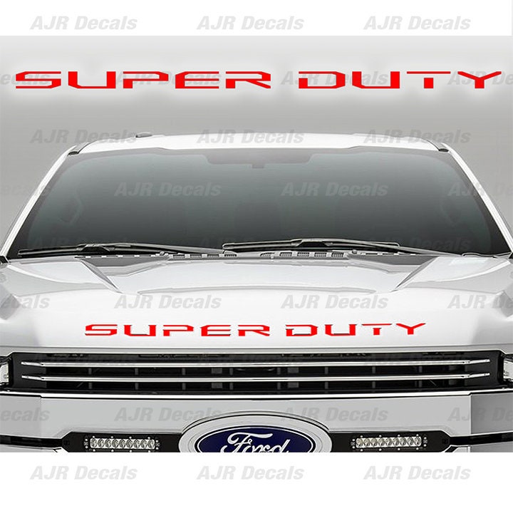 Ford Super Duty Grille Letters Decal Set - Vinyl Hood Stickers For F-250 To F-450 (08-16)