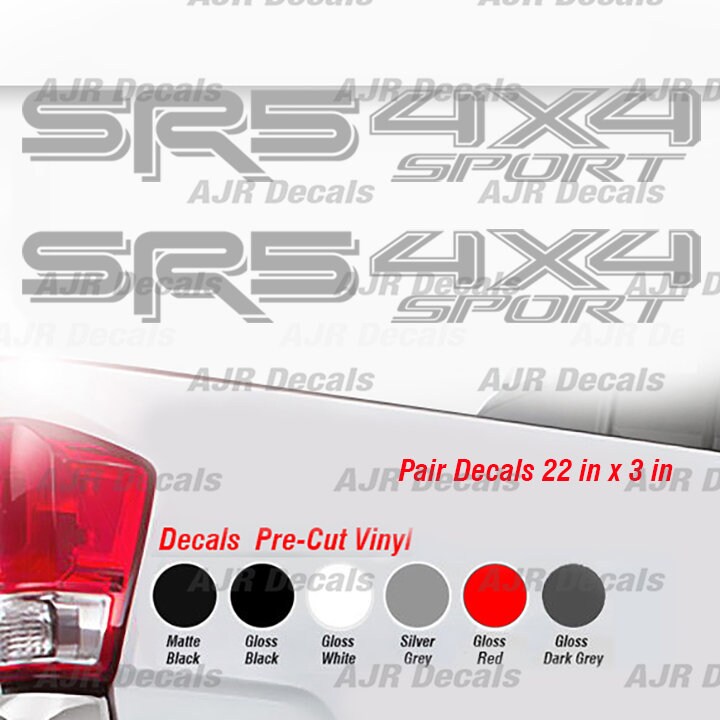 Evergreen Kings TRD Style Bed Decals For Toyota Tacoma Tundra - 21x3.5 Inches, Black Vinyl