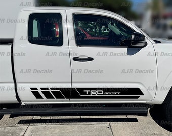 Toyota Tacoma TRD Sport Decals  Access Cabin Stripes Sidedoor Sticker Vinyl  in 6 colors (4  pieces).