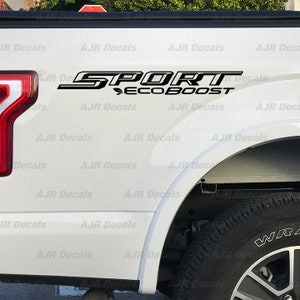 Sport EcoBoost Decals Fits Ford Bedside Truck Sticker Vinyl  in 6 colors (2  pieces).