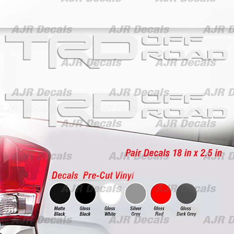 TRD off Road Racing Development Decals Fits Toyota Tacoma Tundra ...