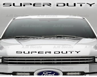 2x Powerstroke Turbo Diesel Hood Window Body vinyl decal Sticker Super duty Ford 