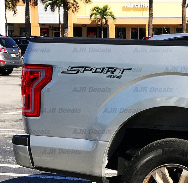 Sport 4x4 Decals Fits Ford Bedside Truck Sticker Vinyl  in 6 colors (2  pieces).