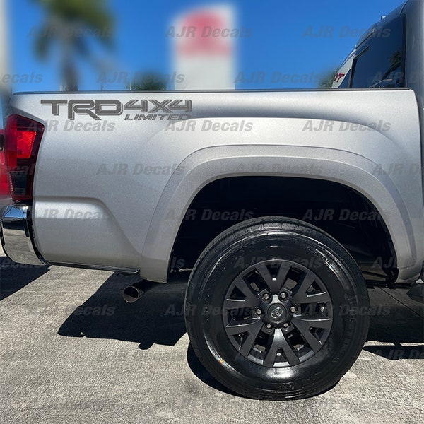 TRD 4X4 Limited Racing Development Decals Fits Toyota Tacoma Tundra  Bedside Truck Sticker Vinyl  in 6 colors (2  pieces).