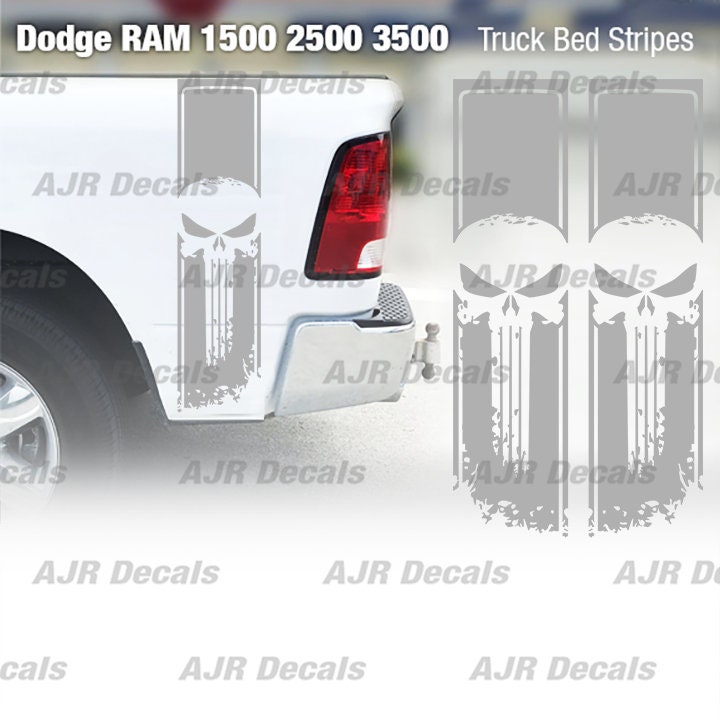 Ram Head Skull Bumper Sticker – 4" X 4.2" Glossy White Vinyl Decal – Diesel Or Coal Roller