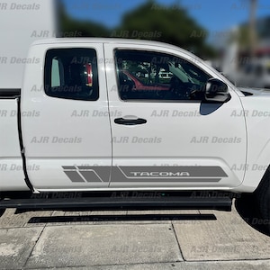 Toyota Tacoma Decals  Access Cabin Stripes Sidedoor Sticker Vinyl  in 6 colors (4  pieces).