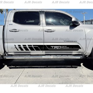 TRD Off Road Decals Double Cabin Stripes Sidedoor Sticker Vinyl  in 6 colors (4  pieces).