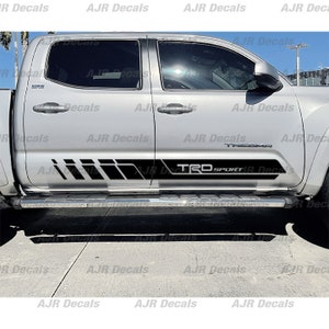 TRD Off Road Decals Double Cabin Stripes Sidedoor Sticker Vinyl  in 6 colors (4  pieces).