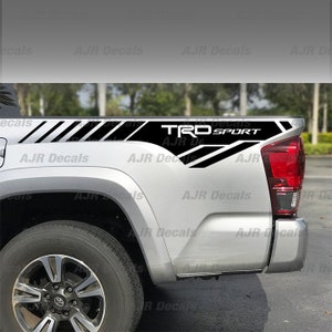 Toyota Tacoma Sport Stripes Decals  Fits  Bedside Truck Sticker Vinyl  in 6 colors (2  pieces).