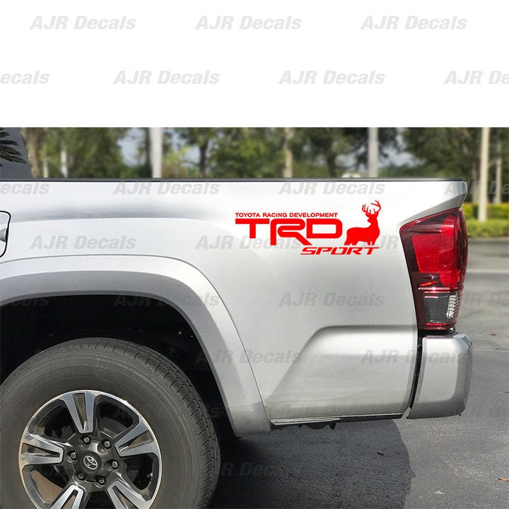 TRD Style Bedside Decals For Toyota Tacoma Tundra - Oracal 651 Vinyl Racing Stripes