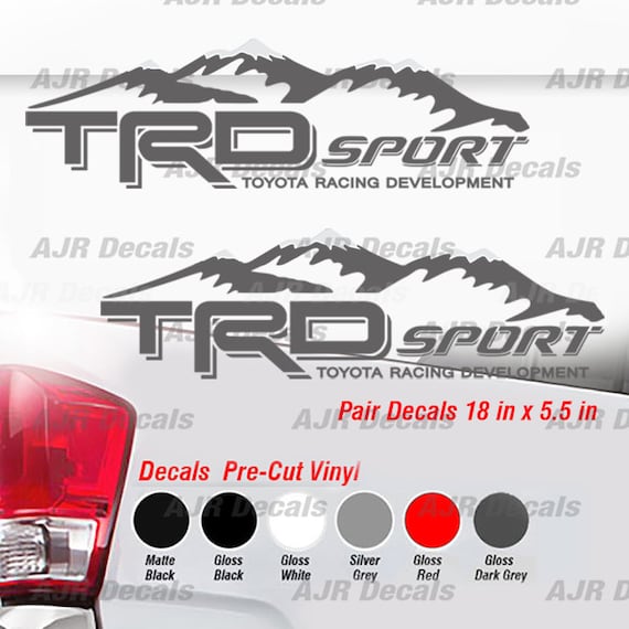TRD Sport Rocky Mountain Racing Development Decals Fits Toyota