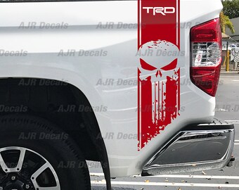 TRD Punisher Edition Skull in Vertical Stripes Fits Toyota Tundra Decals  Bedside Truck Sticker Vinyl in 6 Colors 2 Pieces. -  Canada