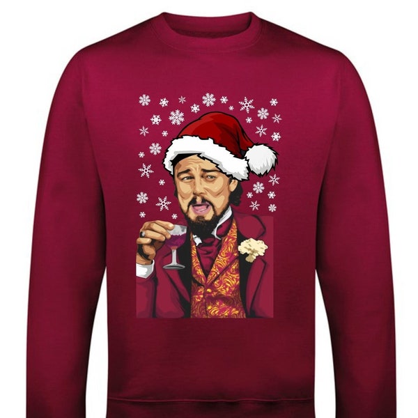 Leonardo Laughing Meme Christmas Jumper Dicaprio Xmas Sweater