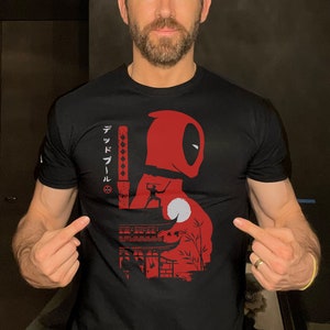 Japanese Style Deadpool T-Shirt Funny Movie Themed Men&#39;s Tee Shirt Unisex Top