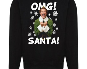 OMG! SANTA! Elf Christmas Jumper