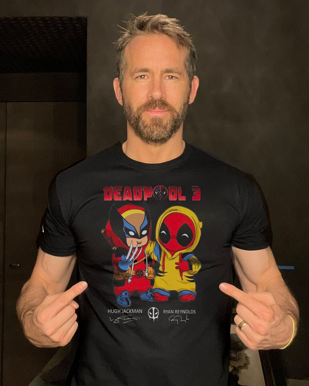 Cute Deadpool & Wolverine Dress up Tshirt Funny Movie Themed Novelty