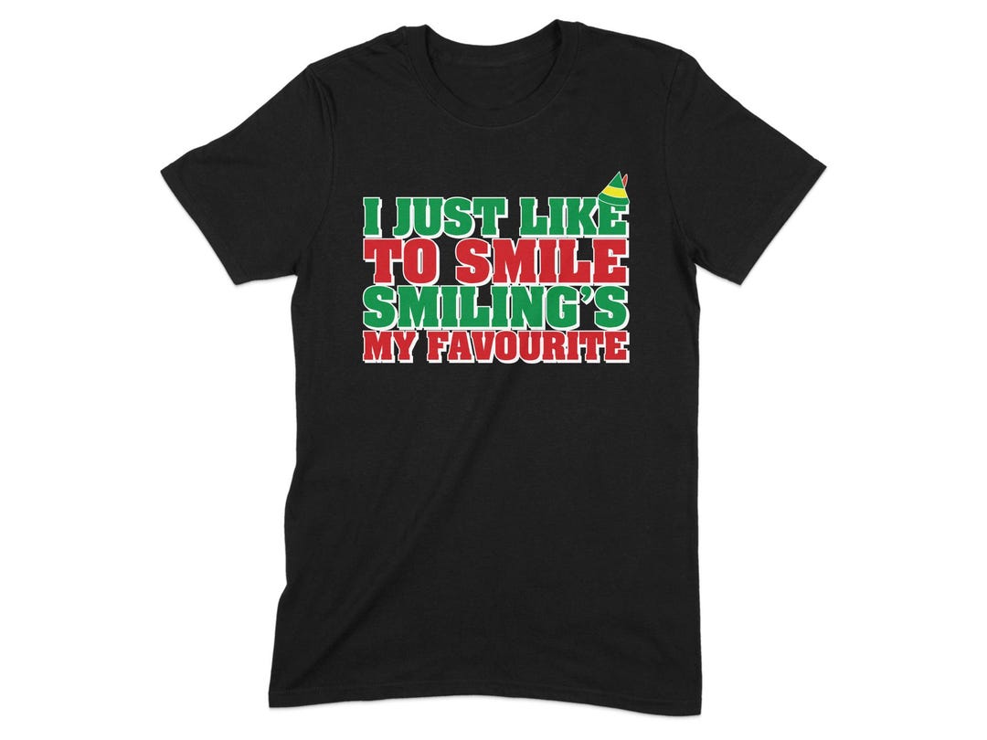 I Just Like to Smile Smiling's My Favourite Funny Christmas T-shirt
