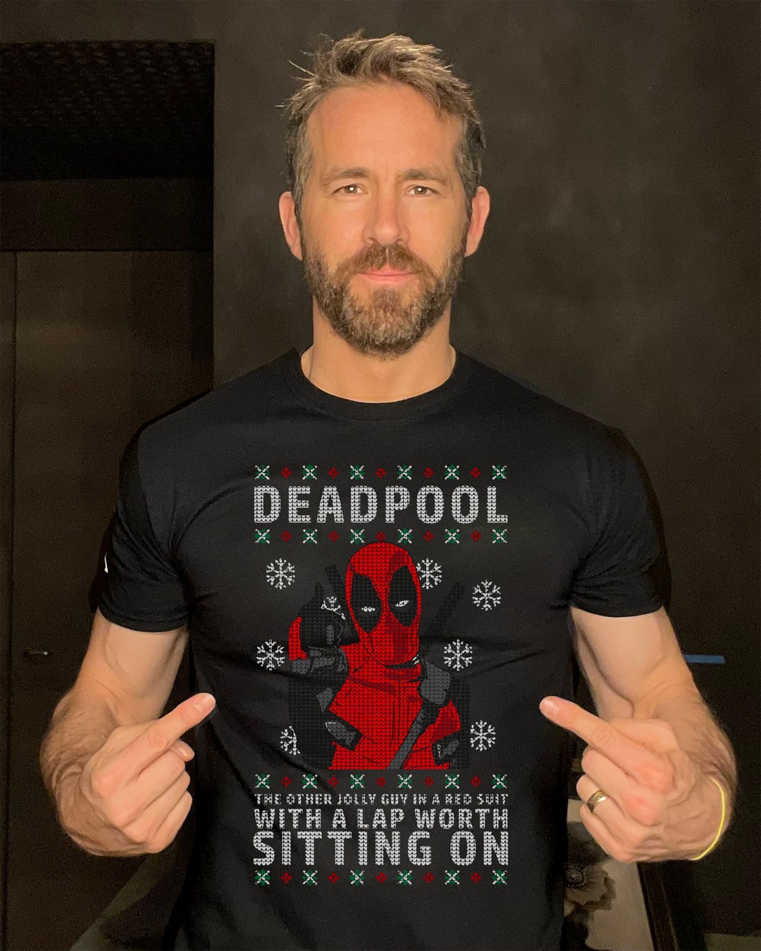 Deadpool T-shirt Christmas Sit on My Lap Funny Movie Themed - Etsy