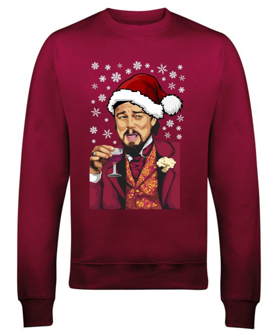 Discover Leonardo Laughing Meme Christmas Jumper Dicaprio Xmas Sweater