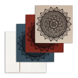 Sapphorica Creations- 24 Pack -Ink Illustrated Mandala Art Cards Box Set
