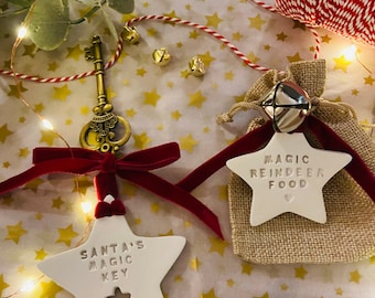 Christmas Eve Handmade Santa’s Magic Key and Reindeer Food Set