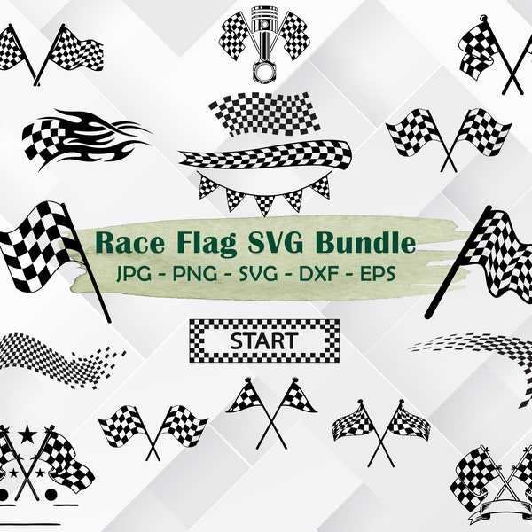 Racing Flag Svg Png, Start Flags, Race, Checkered Flag, Finish Flags, Checker, Topper, Monogram, DXF, Cut file, Cricut, Silhouette, Racing