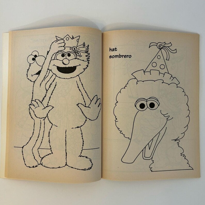 Vintage Golden Sesame Street Coloring Book Happy Birthday Rosita 1993 ...