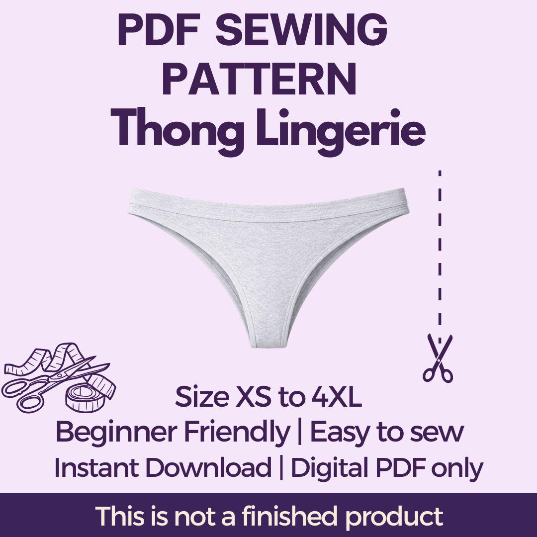 String Tanga Femme Motivé Blanc - Taille M - String Imprimé Sexy & Confortable