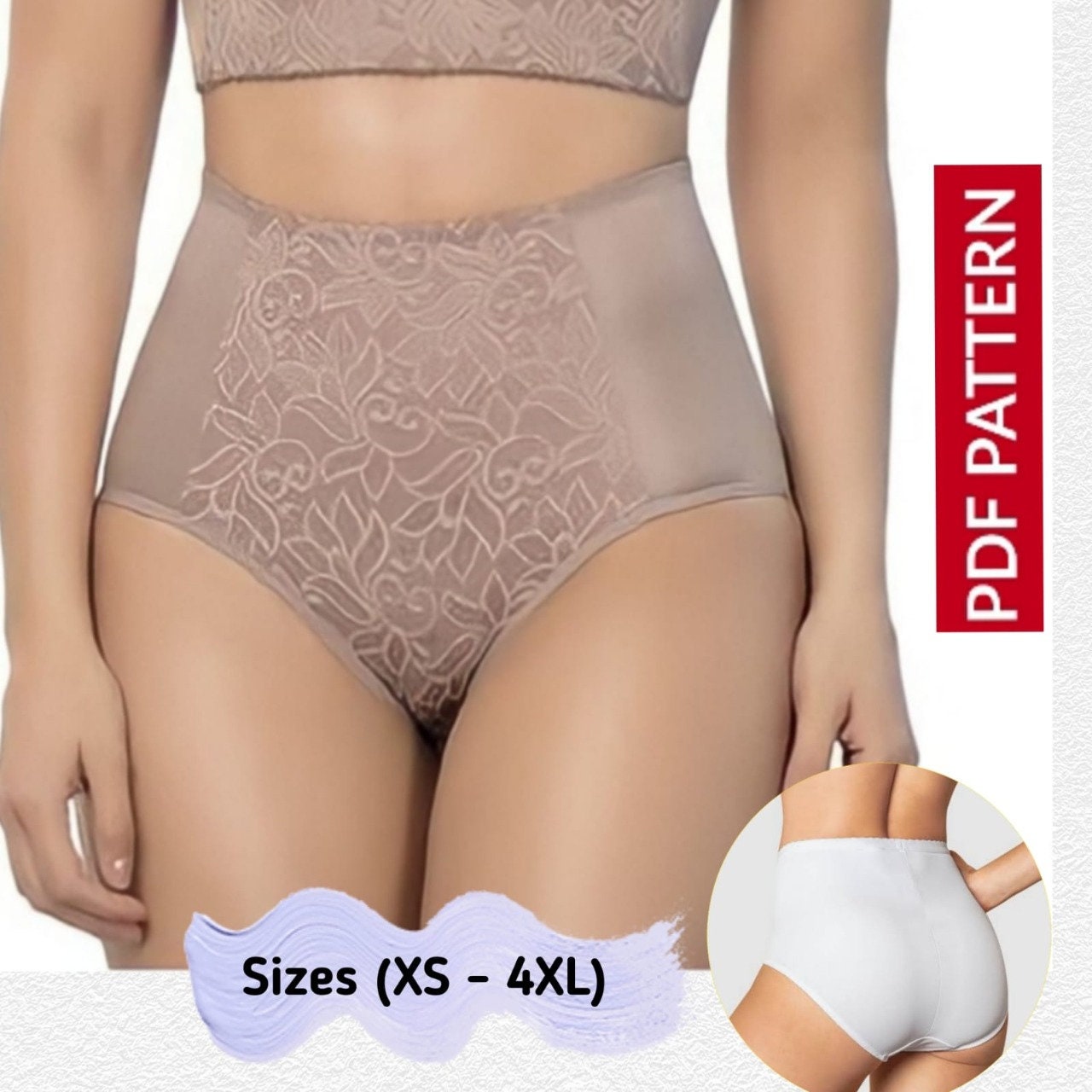 XXS-3XL Sewing Pattern for Briefs for Women, Drawing in Pdf,ladies Underwear  for Girls, Instant Download Pdf 