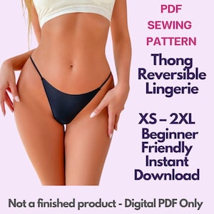 Mönster för stringtrosor och underkläder | Storlekar XS-2XL (PDF-mönster)