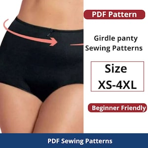 Klassiek naaipatroon slipje| Maat S t/m 4XL | Direct downloaden | Eenvoudige digitale pdf