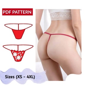 G-String Thong Sewing Pattern | sizes XS to 4XL  | Instant Download | Easy Digital PDF
