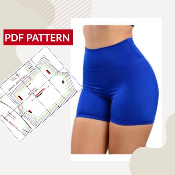 Sewing pattern for sport shorts - Size S to 4XL - PDF sewing pattern